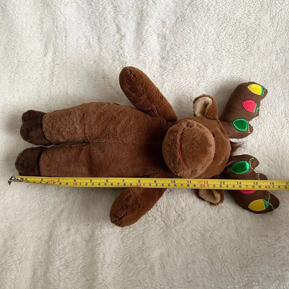 Build A Bear Hal The Moose Reindeer Plush Light Antlers 16” Christmas Stuffed